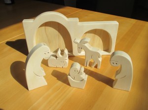 Houten kerststal bestellen klein 8