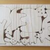 Bosdieren houten puzzel in passende houder 2
