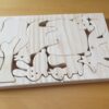 Bosdieren houten puzzel in passende houder