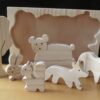 Bosdieren houten puzzel close up