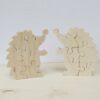 Houten puzzel egel twee stuks