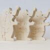 Houten puzzel egel drie stuks 2